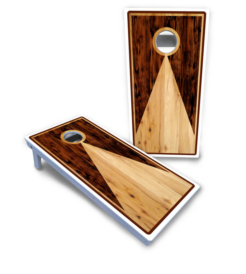 Rustic Wood Letter Custom Cornhole Boards Set