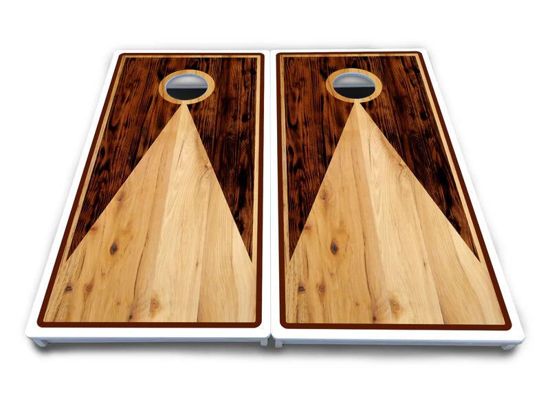 Rustic Wood Letter Custom Cornhole Boards Set