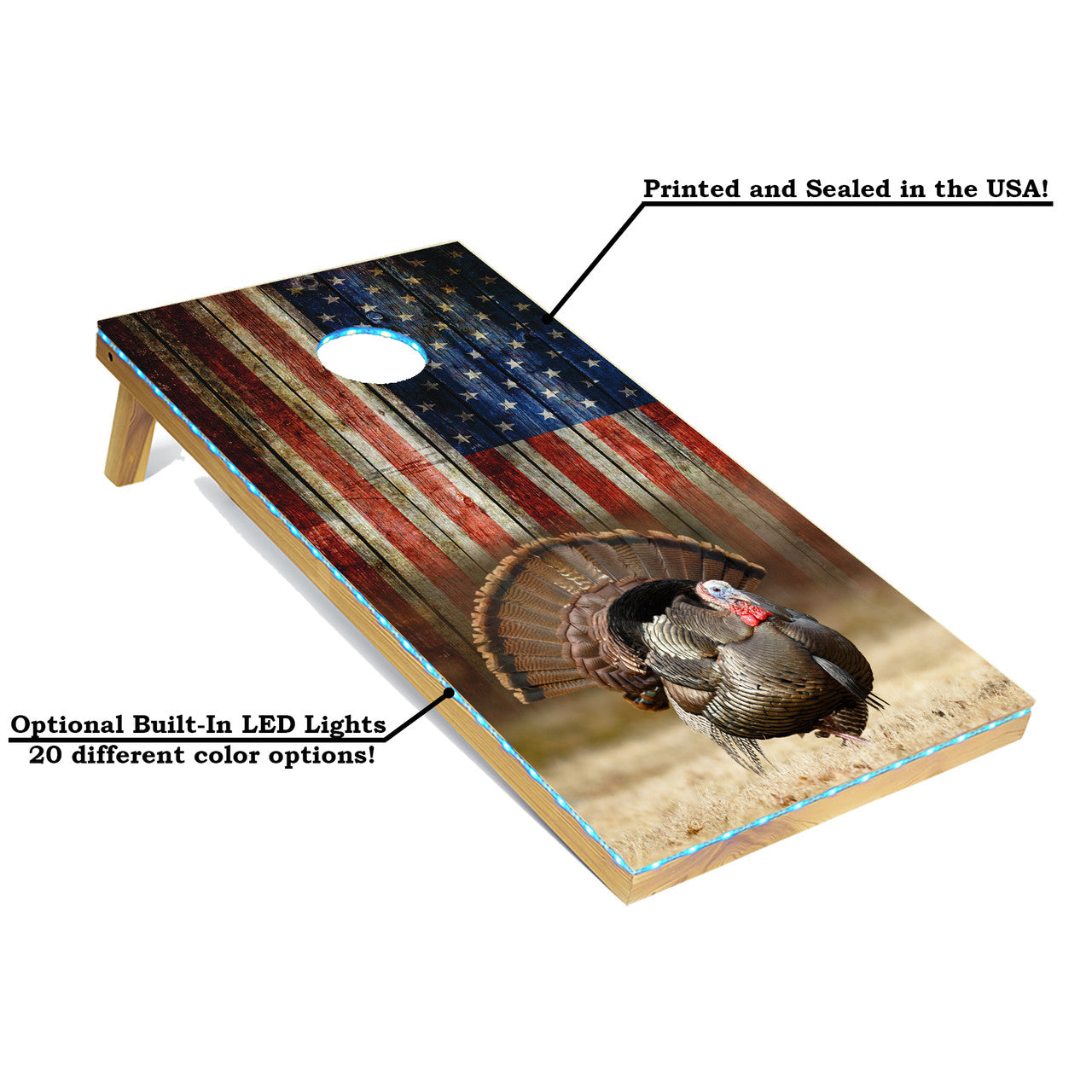 American Turkey Cornhole Boards Set
