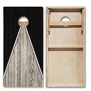 Multi-Color Pyramid Black & Red Cornhole Boards Set