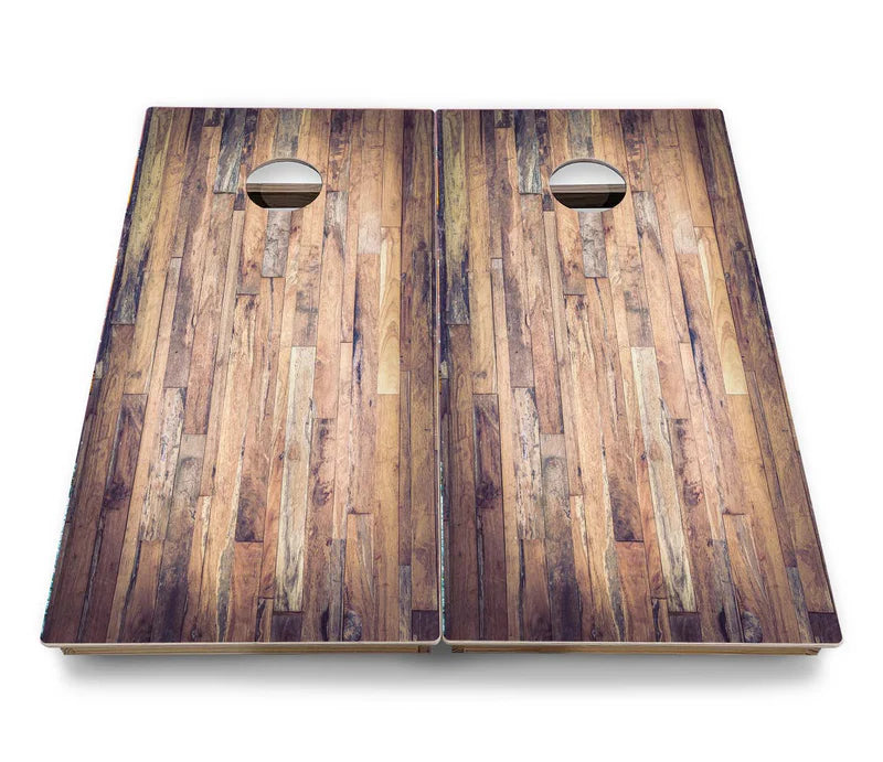 Rustic Wood Panel #2 Design Cornhole Boards