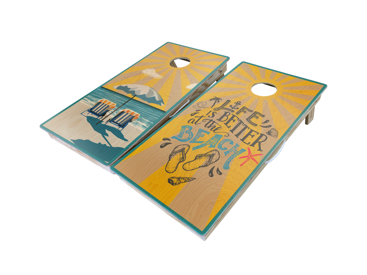 Sandy Beach Cornhole Boards
