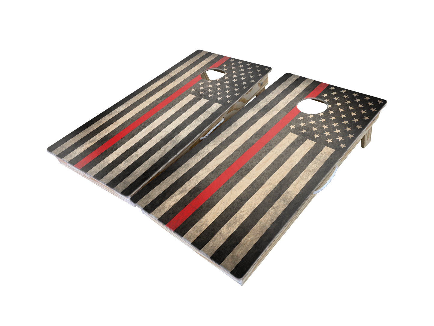 Red Line American Flag Premium Cornhole Boards