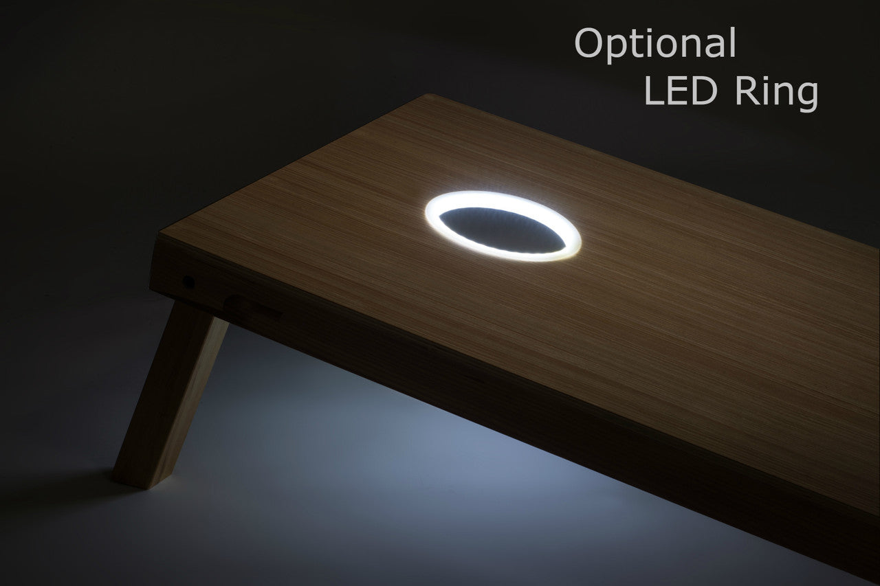 Personalized Wooden Barrel Cornhole Boards Set