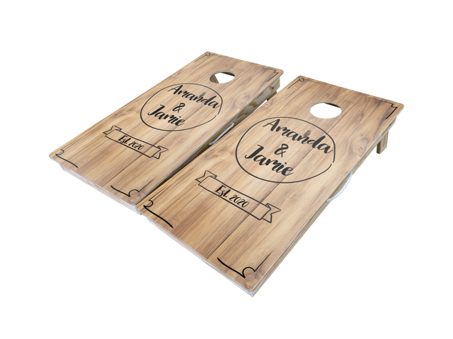 Custom Wedding Monogram Cornhole Boards Set