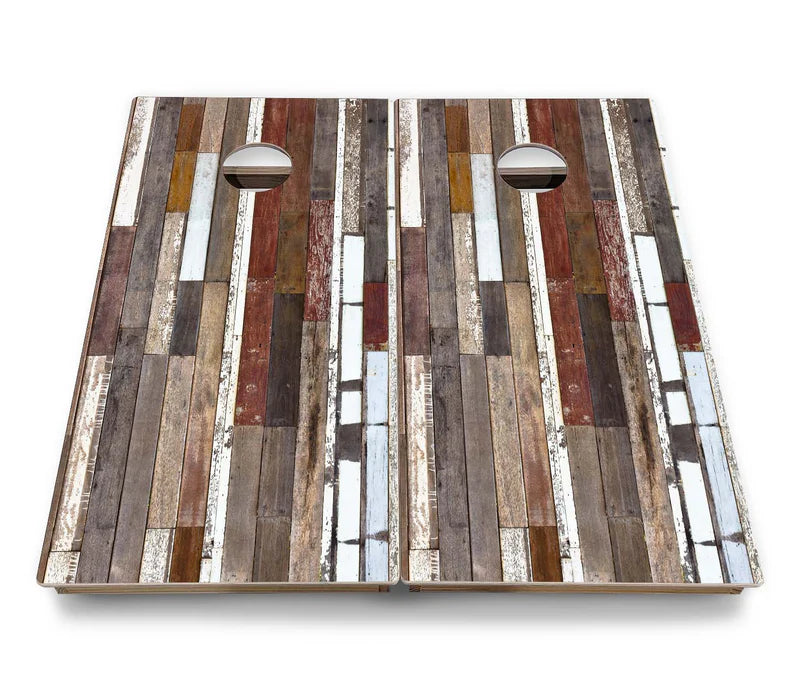 Rustic Wood Design #3 Cornhole Boards