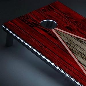 Multi-Color Pyramid Black & Red Cornhole Boards Set