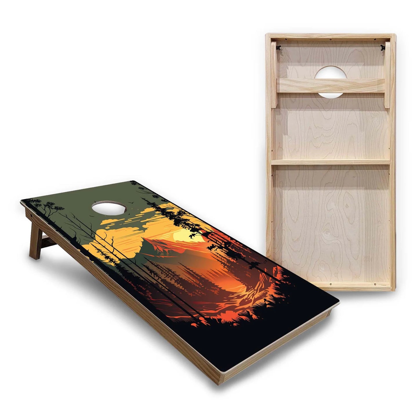 Mountain Sunset Cornhole Boards