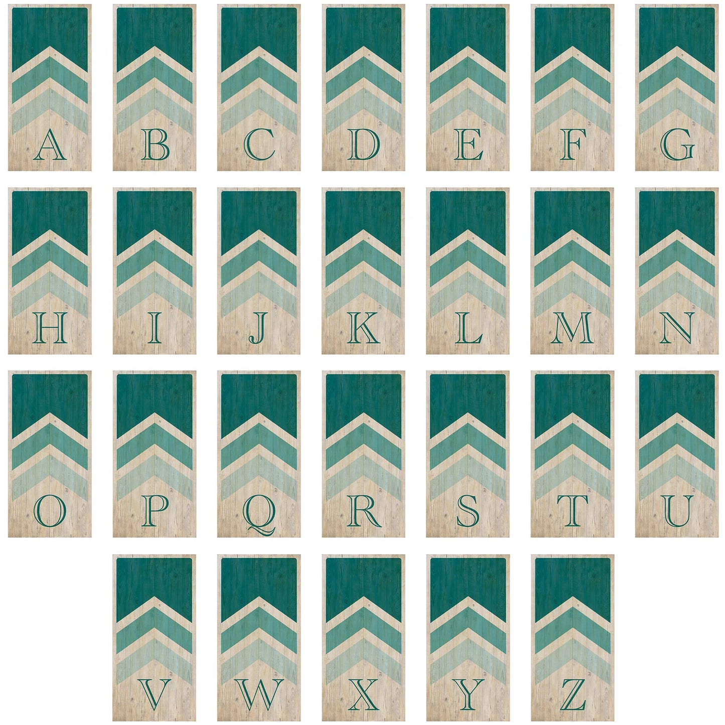 Green Arrow Custom Letter Cornhole Boards Set