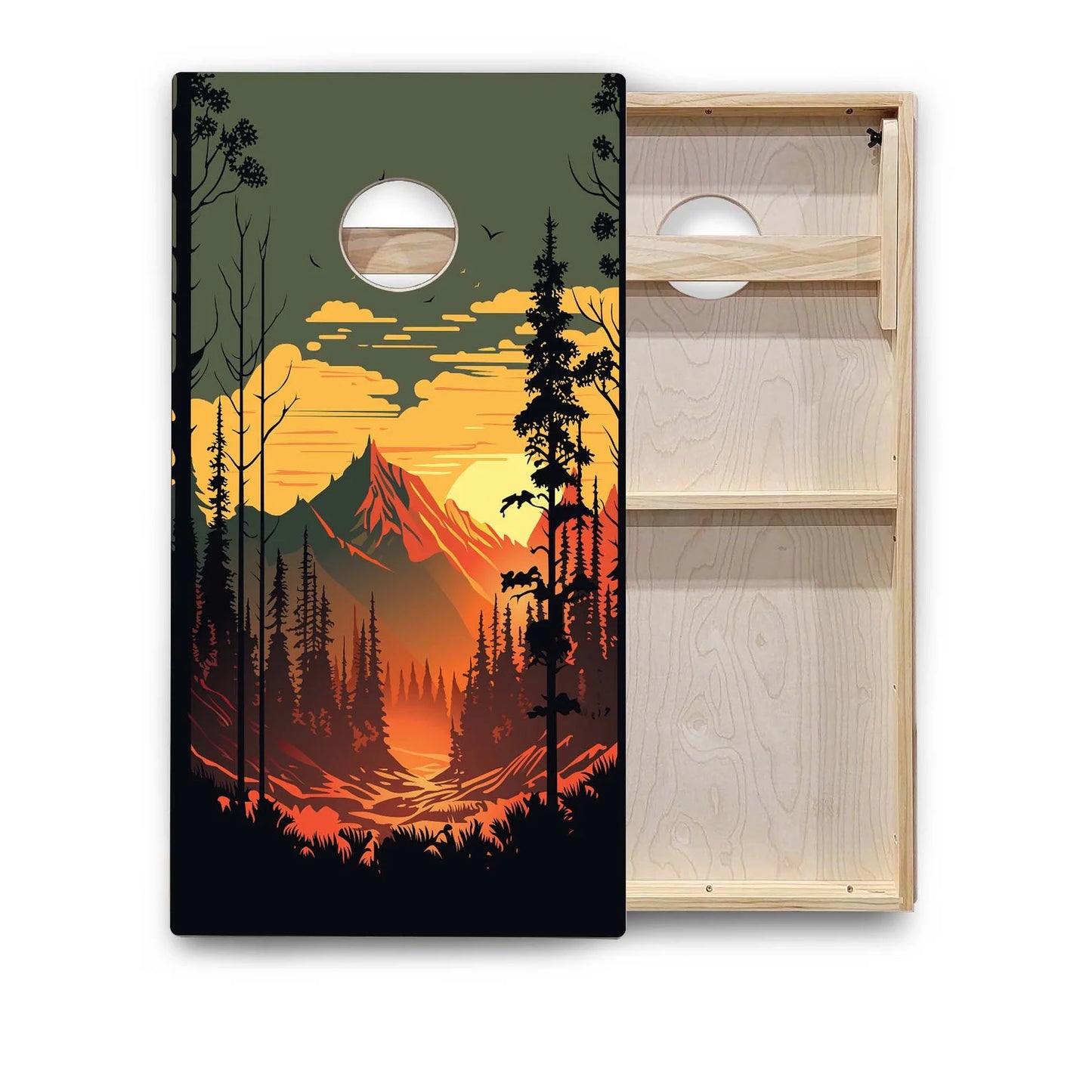 Mountain Sunset Cornhole Boards