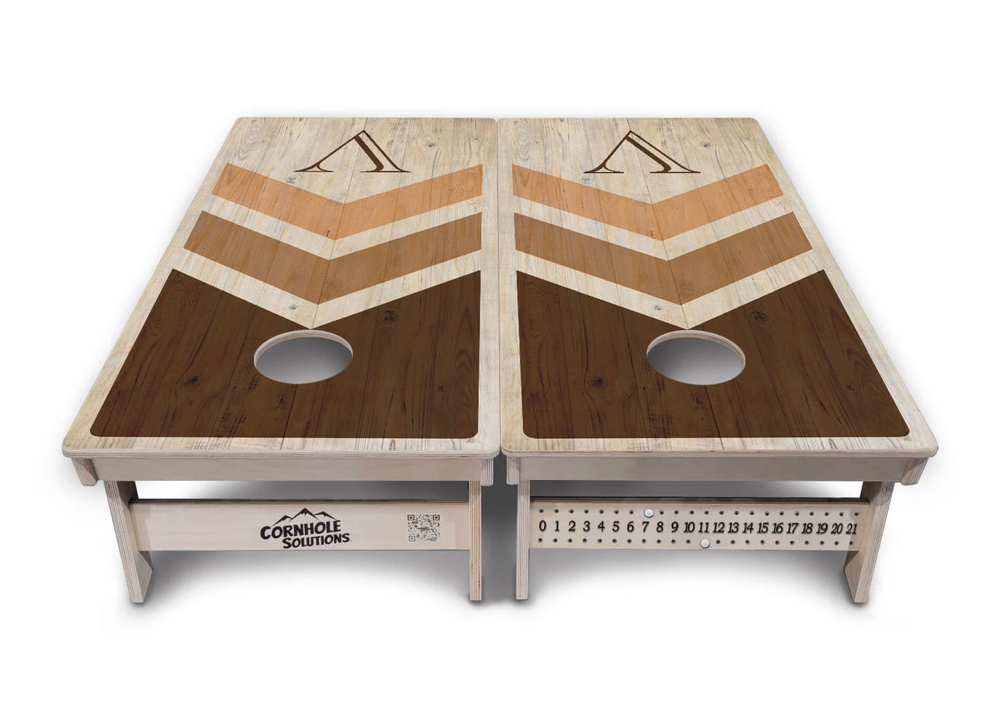 Natural Arrow Custom Letter Cornhole Boards Set