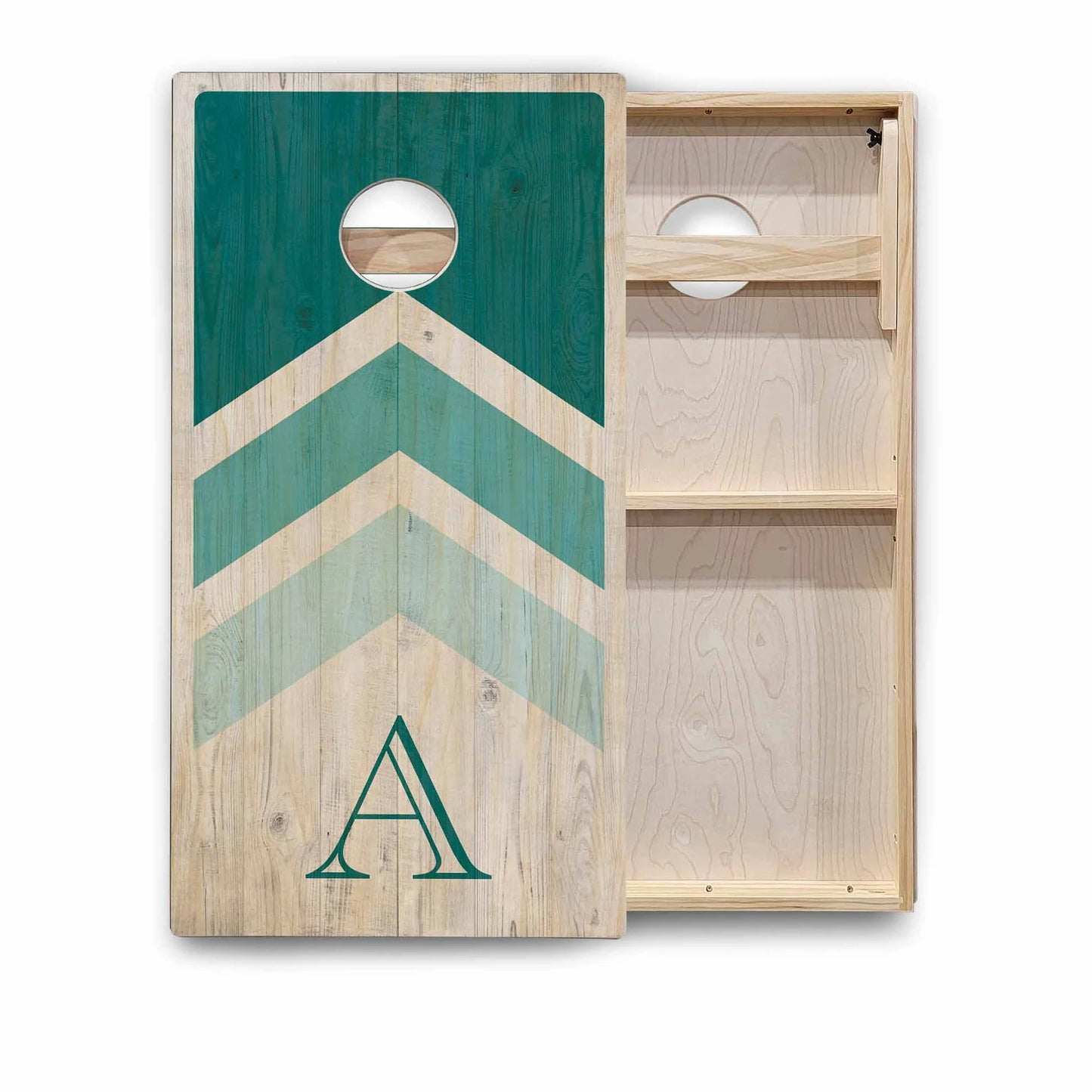 Green Arrow Custom Letter Cornhole Boards Set