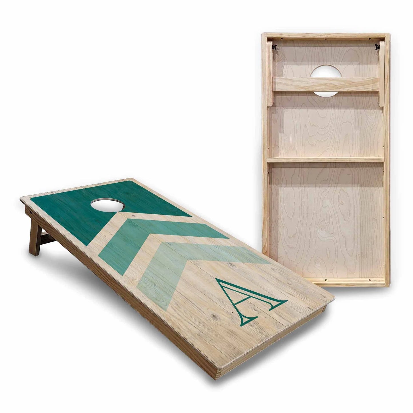 Green Arrow Custom Letter Cornhole Boards Set
