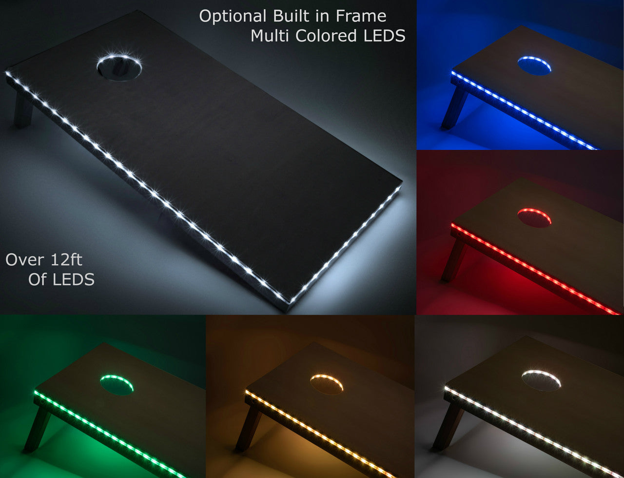 Personalized Wooden Barrel Cornhole Boards Set