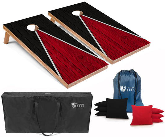 Multi-Color Pyramid Red & Black Cornhole Boards Set