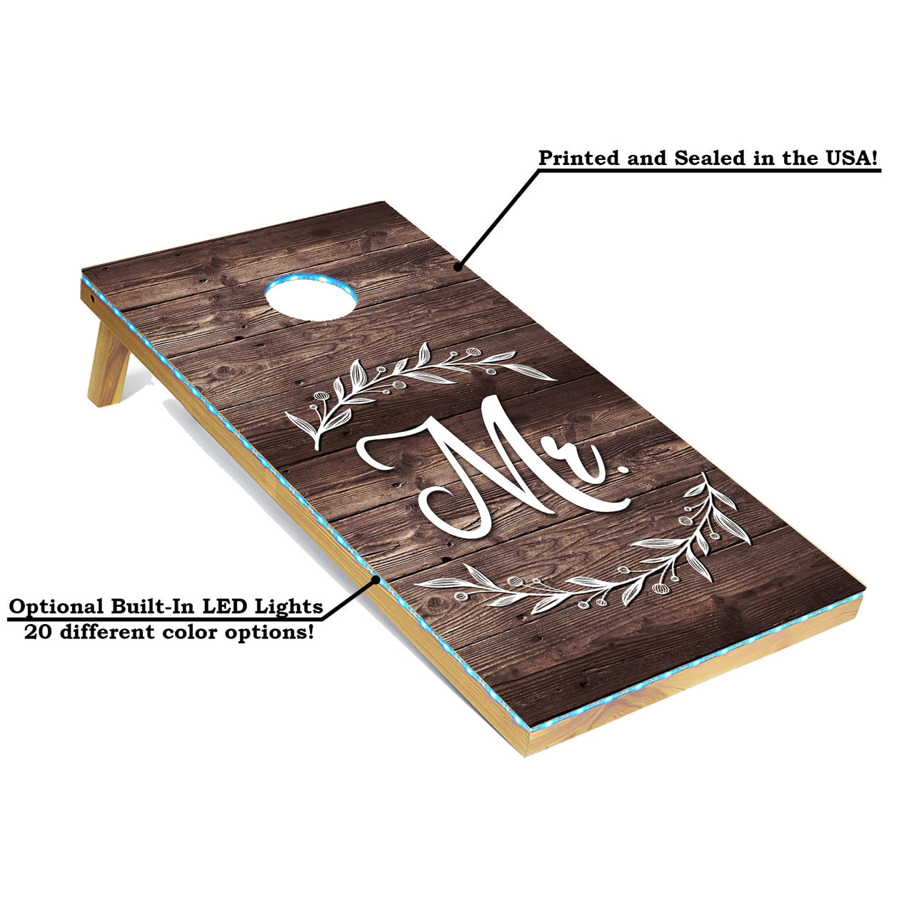 Wedding Mr. & Mrs. Cornhole Boards Set