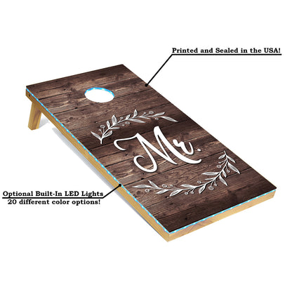 Wedding Mr. & Mrs. Cornhole Boards Set