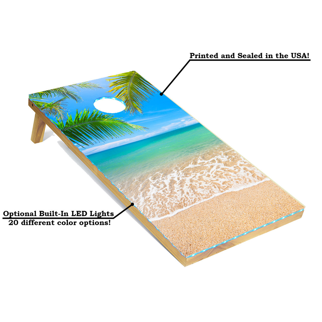 Sandy Beach Lightweight Cornhole Boards Set