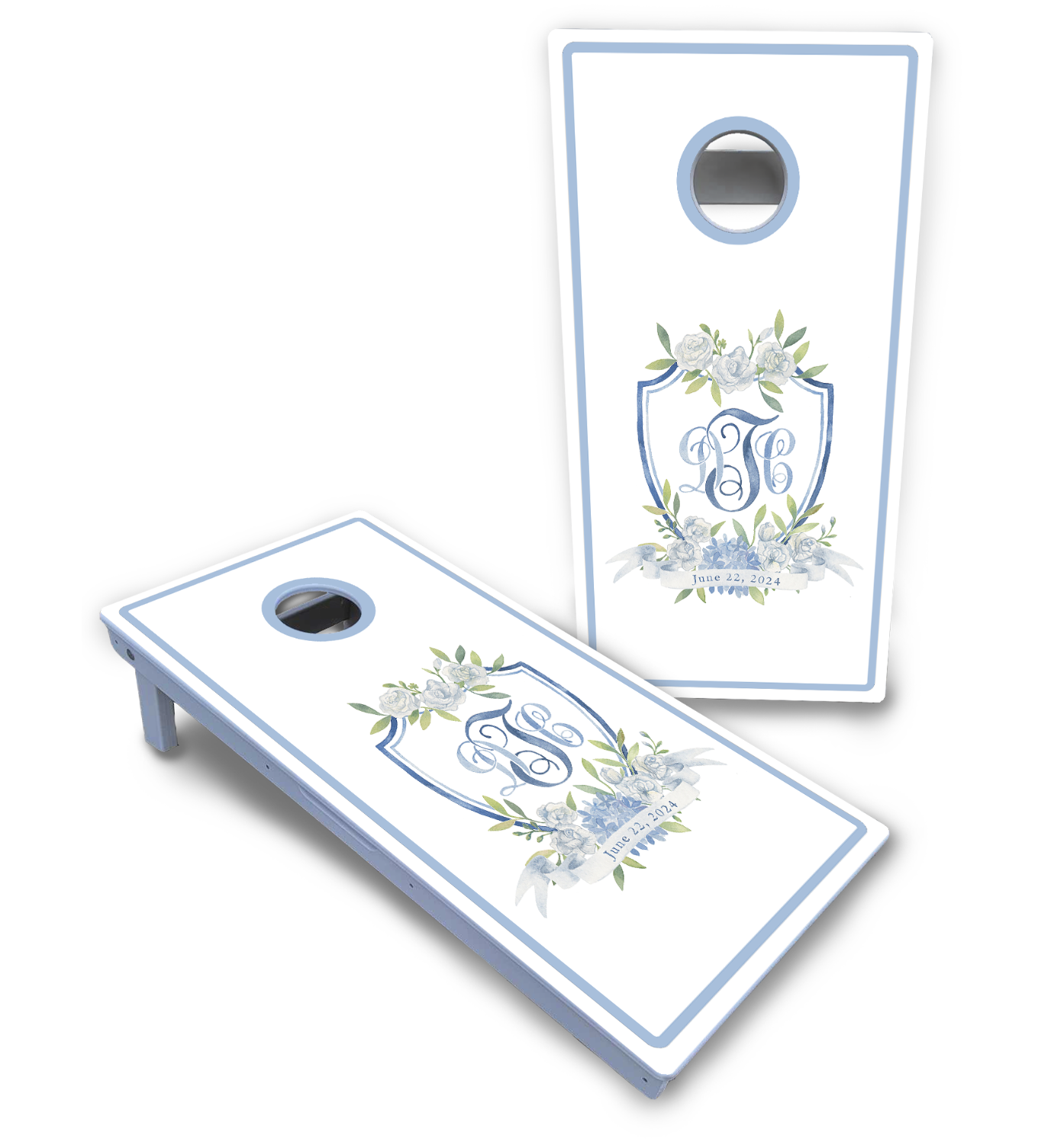 Wedding Monogram Custom Cornhole Boards Set