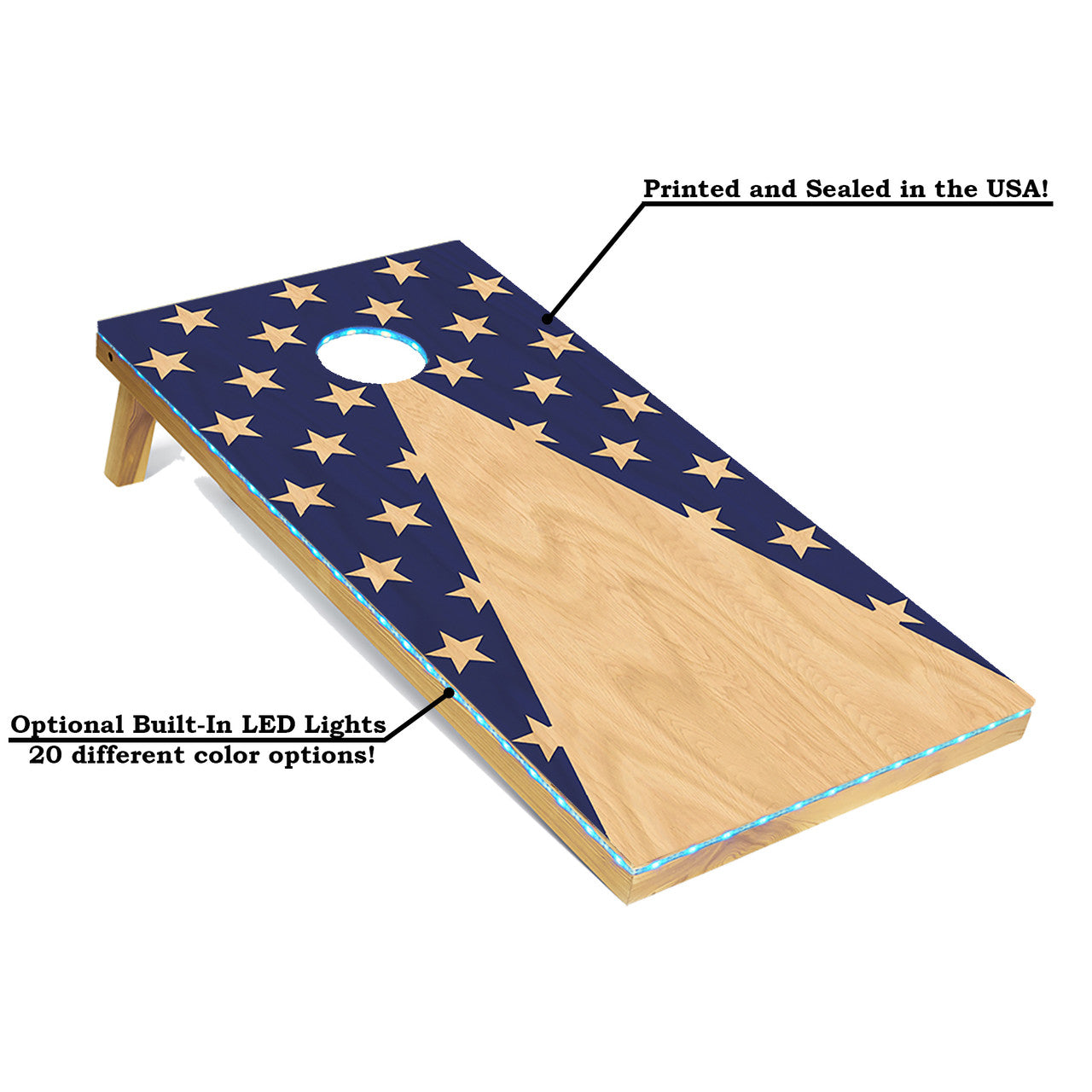 Distressed American Flag Lightweight Cornhole Boards Set