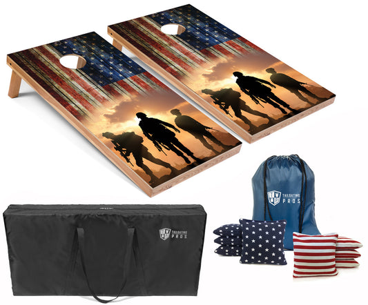 American Troops Cornhole Boards Set