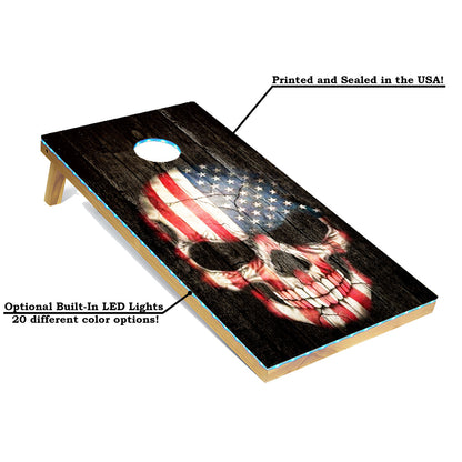 American Skull Lightweight Cornhole Boards Set