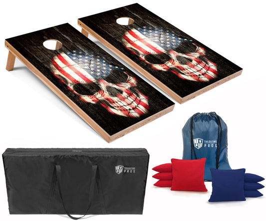 American Skull Lightweight Cornhole Boards Set