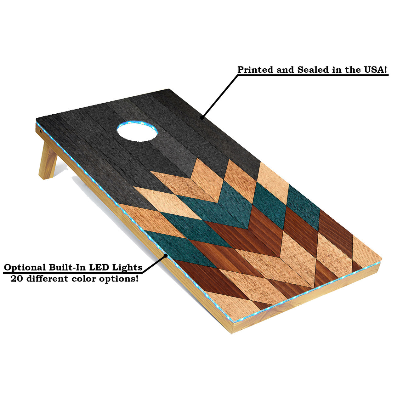 Wooden Pixels Lightweight Cornhole Boards Set