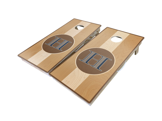 Custom Rustic Monogram Initial Cornhole Boards Set