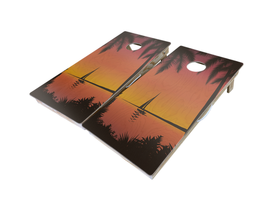 Sunset Beach Cornhole Boards