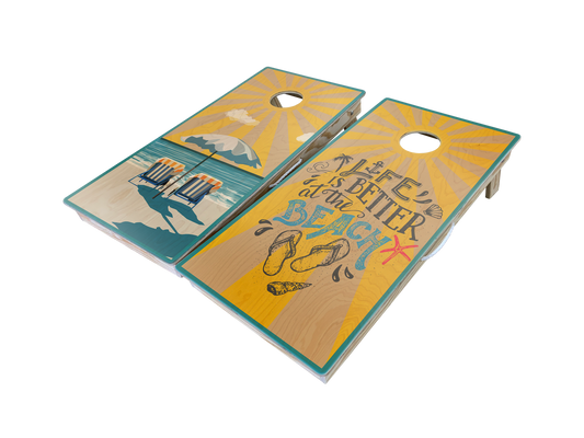 Sandy Beach Cornhole Boards