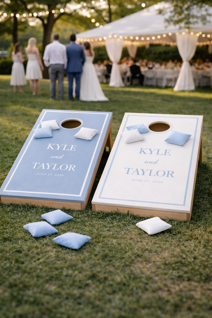 Wedding Monogram Custom Cornhole Boards Set