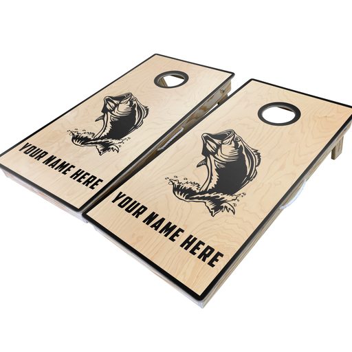 Custom Fishing Cornhole Boards Set