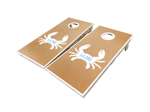 Custom Beach Crab Cornhole Boards Set