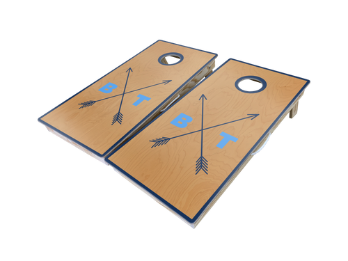 Arrow Monogram Custom Cornhole Boards Set