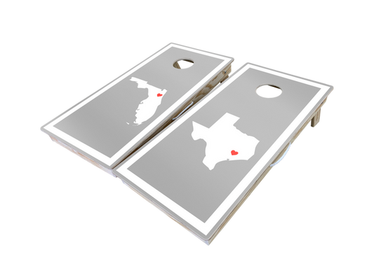 States Heart Custom Cornhole Boards