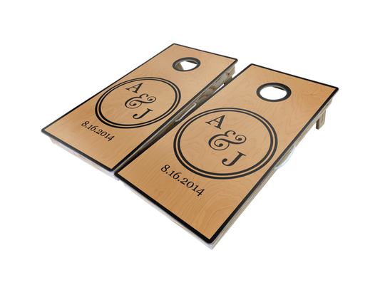 Wedding Monogram Custom Cornhole Boards Set