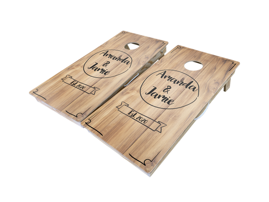 Custom Wedding Monogram Cornhole Boards Set