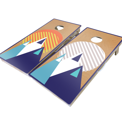 Abstract Mountains Premium Cornhole Boards Set