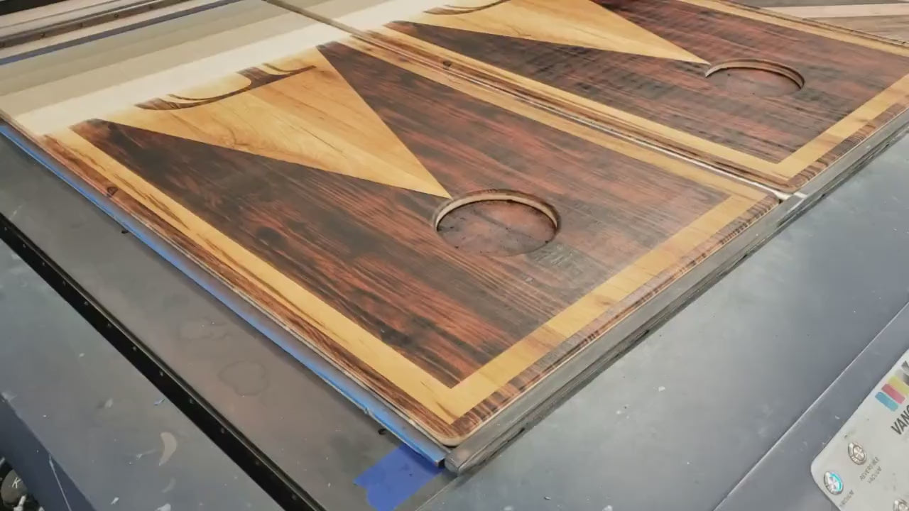 ブランクウッドスラットカスタムコーンホールボードゲームセット Rustic Wood Letter Custom Cornhole Boards Set \u2013 WagNBag Custom