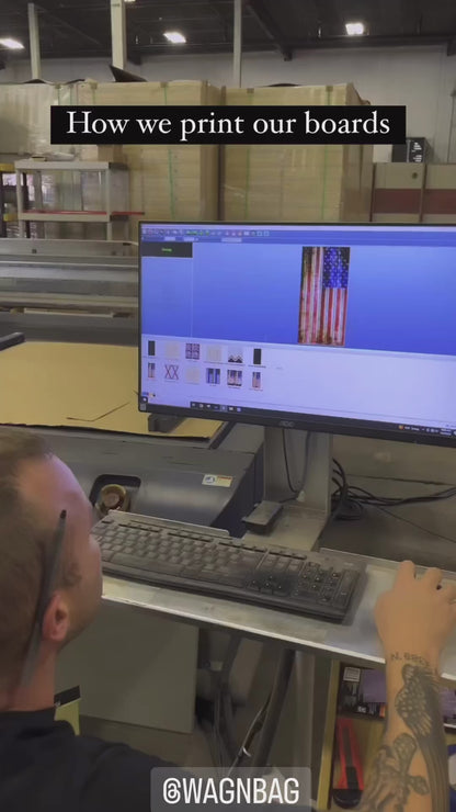 Distressed American Flag Cornhole Boards Set