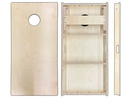 Tri-Stained Blue Cornhole Boards Set