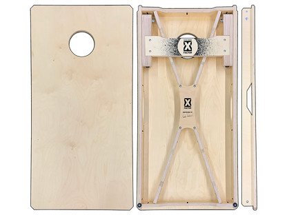 Tri-Stained Blue Cornhole Boards Set